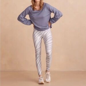 Summersalt The Do-It-All High Rise Full Length Leggings Zebra Gray White Medium